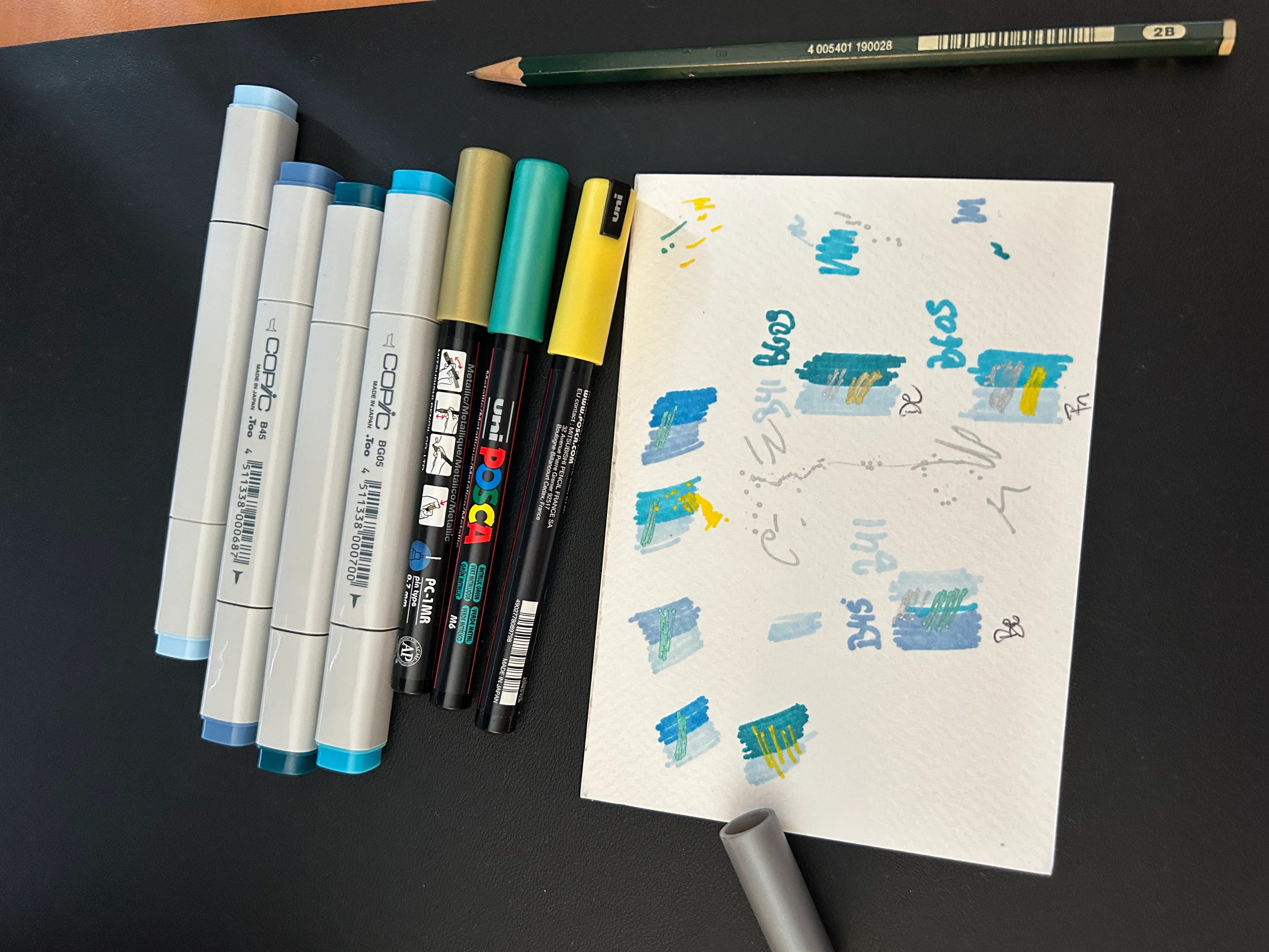 Copic Markers and Posca Paint Pens